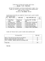 Đề thi thực hành kỹ thuật máy lạnh và điều hòa không khí 18