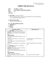 Giáo án Tự nhiên và Xã hội - Lớp 2 - Mặt trời và phương hướng