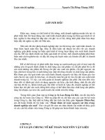 Hoàn thiện kế toán NVL trong doanh nghiệp sản xuất