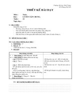 Giáo án Toán học - Lớp 2 - Luyện tập chung3 - Tuần 32