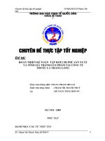 Hoàn thiện kế toán chi phí sản xuất và tính giá thành tại công ty Thuốc Lá Thăng Long