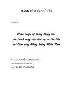 Hoàn thiện hệ thống thông tin chu trình cung cấp dịch vụ và thu tiền tại cụm cảng hàng không niền nam