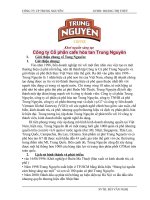 kế hoạch marketing của công ty cà phê trung nguyên