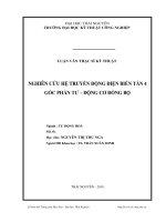 Nghiên cứu hệ truyền động điện biến tần 4 góc phần tư – động cơ đồng bộ