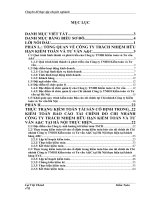 Hoàn thiện kiểm toán khoản mục tài sản cố định trong kiểm toán báo cáo tài chính do Chi nhánh Công ty TNHH Kiểm toán và Tư vấn A&C tại Hà Nội thực hiện