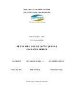 Thử nghiệm hệ thống quản lý Exchange server