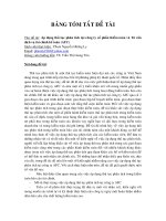 Áp dụng thủ tục phân tích tại công ty cổ phần Kiểm toán và tư vấn dịch vụ tài chính kế toán AFC