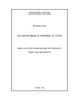 Xây dựng dịch vụ web học từ vựng