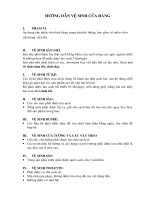 Quy định vệ sinh cửa hàng