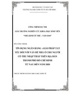 Tín dụng ngân hàng-giải pháp tất yếu đối với vần đề nhà ở cho người thu nhập thấp.PDF