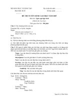 Đề thi tuyển sinh Cao học và nghiên cứu sinh môn Ngôn ngữ lập trình 2007