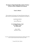 The Impact of Signal Bandwidth on Indoor Wireless Systems in Dense Multipath Environments