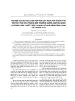 Nghiên cứu sự tạo liên hợp ion