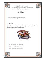 Sự thành công của doanh nghiệp phụ thuộc vào đạo đức kinh doanh của chính họ