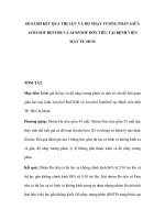 So sánh kết quả thị lực và độ nhạy tương phản giữa acrysof restor và acrysof đơn tiêu tại bệnh viện mắt tp. Hồ CHí minh