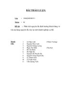 Phân tích nguyên tắc định hướng khách hàng và việc áp dụng nguyên tắc này tại một doanh nghiệp cụ thể
