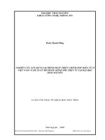  Nghiên cứu xây dựng lộ trình phát triển chính phủ điện tử ở việt nam và đề xuất mô hình chính phủ điện tử tại đại học thái nguyên