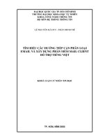 Tìm hiểu các phương pháp tiếp cận phân loại Email và xây dựng phần mềm Mail client hỗ trợ tiếng việt