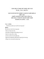 Đáp án Nguội sửa chữa máy công cụ 24