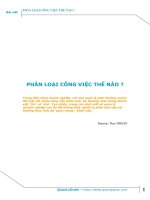 Phân loại công việc