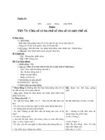 Kế hoạch giảng dạy tuần 15