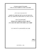 Tính toán thông số kỹ thuật của máy ép chấn tôn thủy lực 1200 tấn