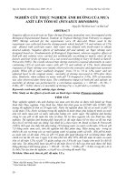 Nghiên cứu thực nghiệm ảnh hưởng của mưa axít lên tôm sú (penaeus monodon)