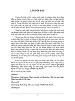 Giải pháp Marketing –Mix nhằm nâng cao khả năng cạnh tranh cho sản phẩm thạch rau câu của công ty TNHH Việt Thành