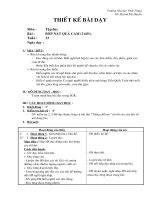 Giáo án Tập đọc - Lớp 2 - Bóp nát quả cam