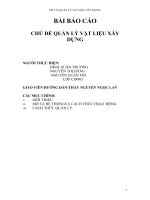 Quản lý vật liệu xây dựng