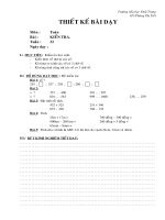 Giáo án Toán học - Lớp 2 - Kiểm tra - Tuần 32