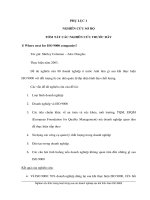 Hoạt động của doanh nghiệp sau khi đạt chuẩn ISO 9000 - Phụ lục 1