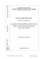 Nghiên cứu điều khiển quá trình nhằm khống chế nồng độ khí thải (CO) trong môi trường