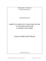 Nghiên cứu, khảo sát các đặc tính làm việc của hệ thống chấp hành của robot công nghiệp