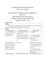 Đáp án Nguội sửa chữa máy công cụ 11