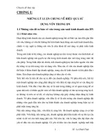 Hiệu quả sử dụng vốn trong doanh nghiệp