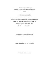 Giải pháp nâng cao năng lực cạnh tranh cho các doanh nghiệp may TPHCM