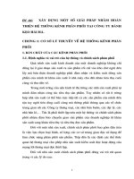  Xây dựng một số giải pháp nhằm hoàn thiện hệ thống kênh phân phối tại công ty bánh kẹo hải hà.