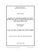 Nghiên cứu tình hình nhiễm giun tròn đường tiêu hoá của chó nuôi ở Hà Nội và biện pháp phòng trị