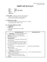 Giáo án Toán học - Lớp 2 - Thừa số - Tích số