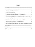 Khả năng thâm nhập của ngành cà phê Việt Nam vào thị trường Mỹ.doc