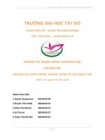Nghiệp vụ phát hành, thanh toán và sử dụng thẻ
