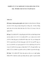 Nghiên cứu tỷ lệ nhiễm HIV ở cộng đồng phụ nữ Hà Nội, tìm hiểu một số yếu tố liên quan