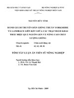 Đánh giá di truyền đàn giống thuần  yorkshire và landrace liên kết giữa các trại nhằm khai thác hiệu quả