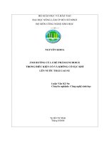 Ảnh hưởng của chế phẩm Enchoice trong điều kiện có và  không có sục khí