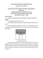 Đáp án Nguội sửa chữa máy công cụ 2