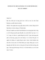 Đánh giá tác dụng giảm đau của Xanh methylene sau cắt amidan