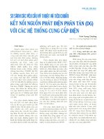 So sánh các yêu cầu kỹ thuật và tiêu chuẩn kết nối nguồn phát điện phân tán với các hệ thống cung cấp điện