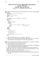 Đề thi tuyển sinh Cao học và nghiên cứu sinh môn Ngôn ngữ lập trình 1999