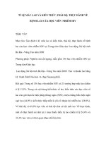 Tỷ lệ mắc lao và kiến thức, thái độ, thực hành về bệnh lao của học viên nhiễm HIV